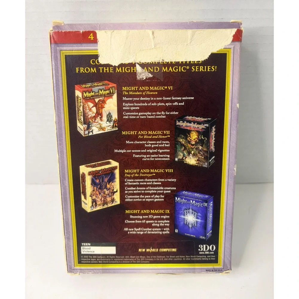 Might and Magic Platinum Edition PC CD-ROM 4 Game Value Pack 3DO‎ Big Box VI-IX